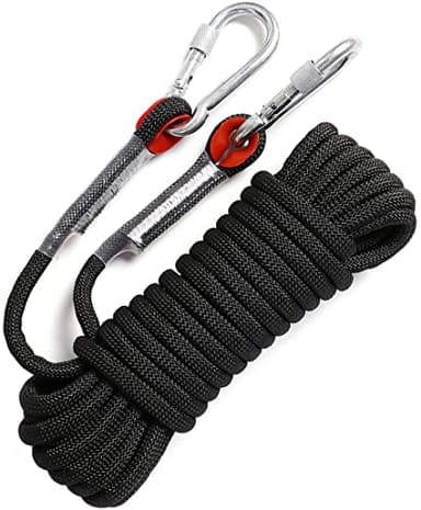 GINEE 10mm Static Rock Climbing Rope with Carabiner