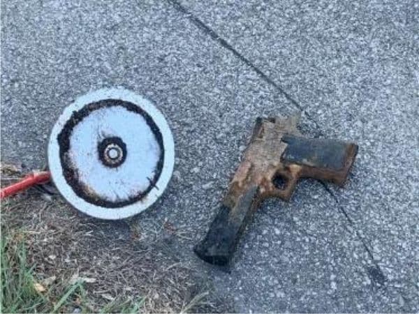 Magnet fishing find: A gun found magnet fishing