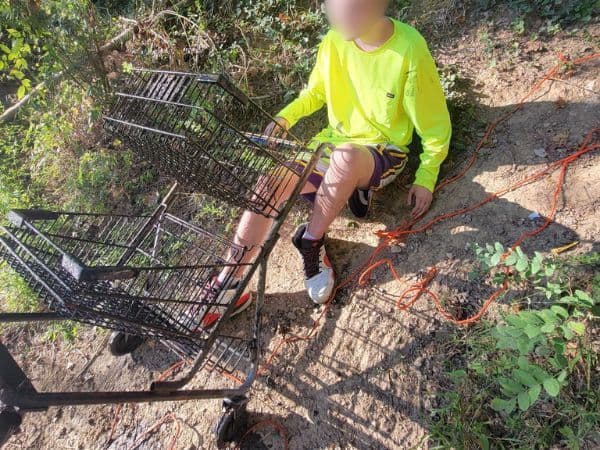 Shopping carts dragged out of the water