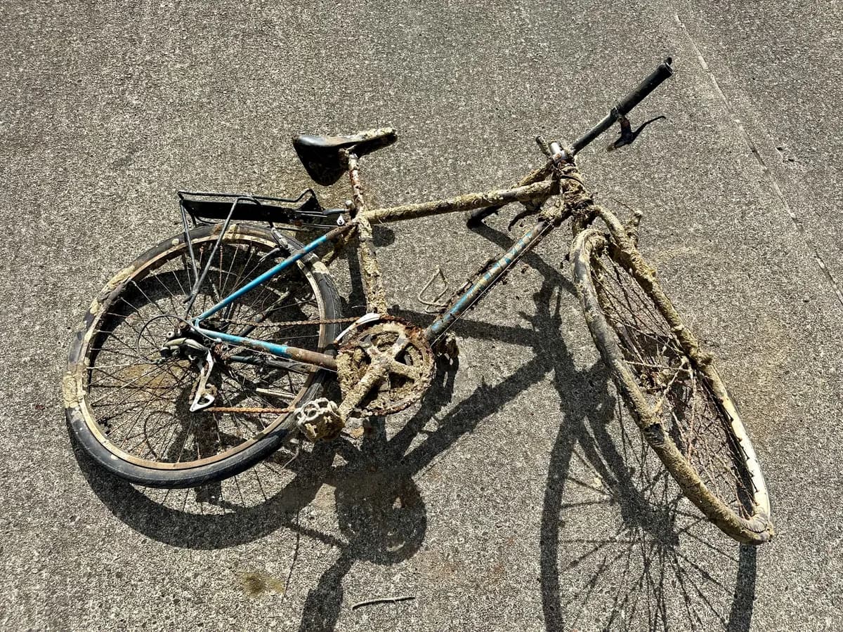 Magnet fishing find: A bike pulled from the Willamette River in Portland