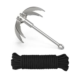 MHDMAG 4-Claw Folding Grappling Hook with Rope